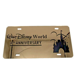 2001 Walt Disney World 30th Anniversary Booster License Plate Mirrored